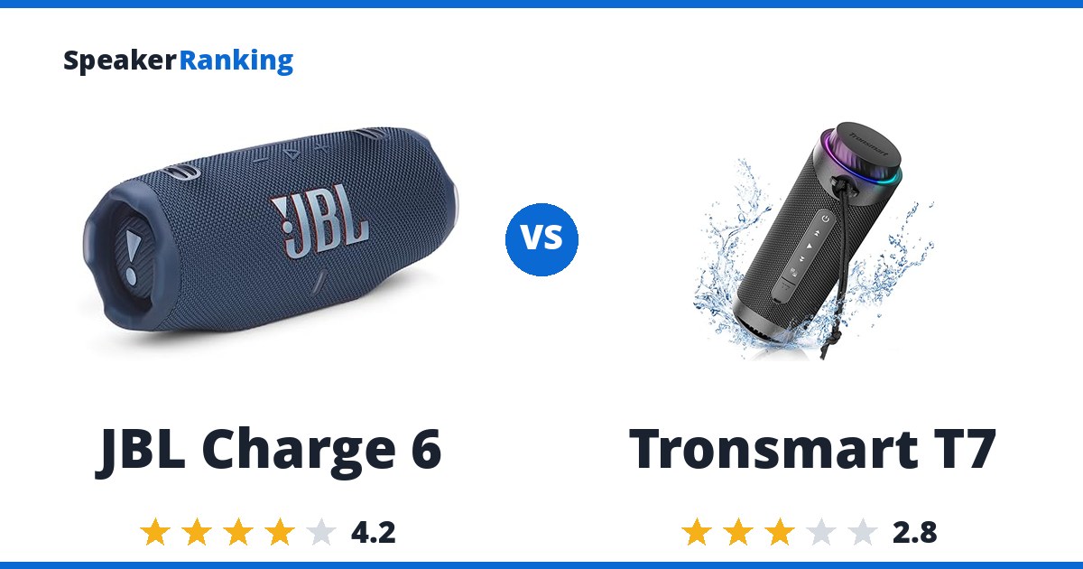 JBL Charge 6 vs Tronsmart T7