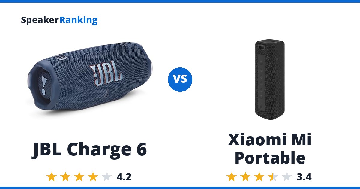 JBL Charge 6 vs Xiaomi Mi Portable
