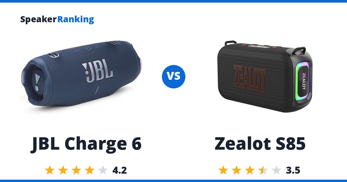 JBL Charge 6 vs Zealot S85