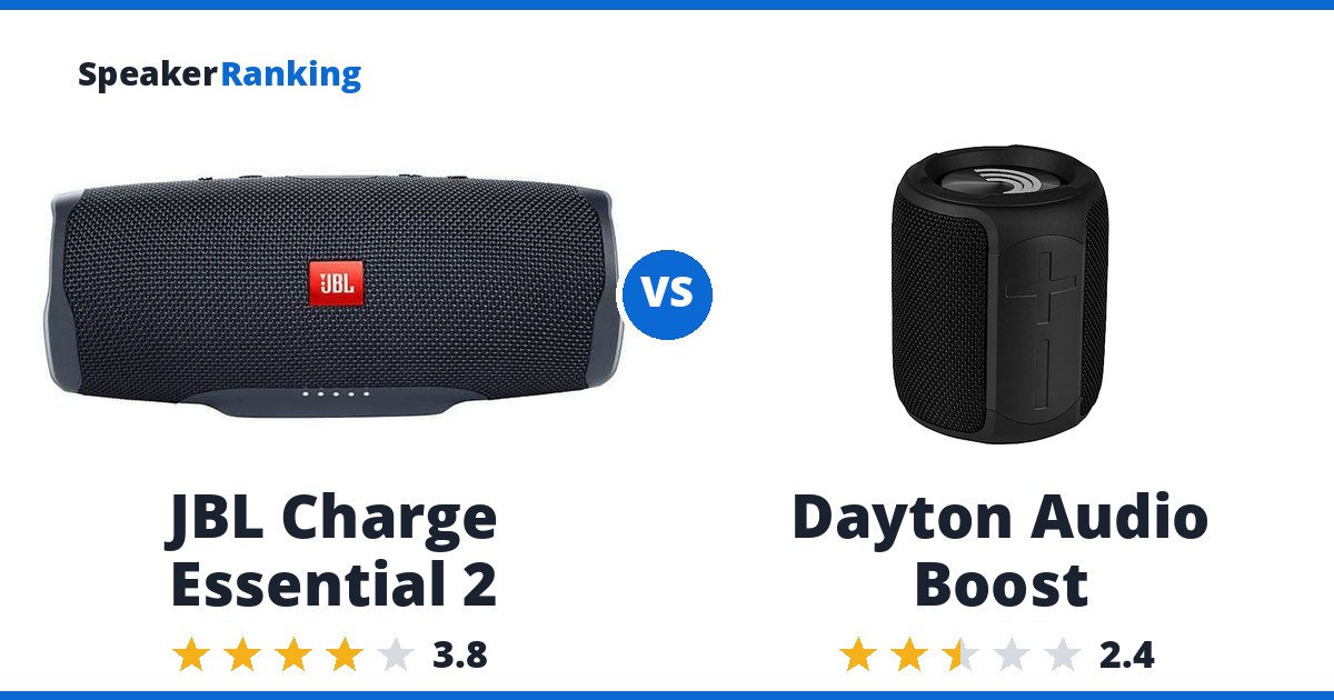 JBL Charge Essential 2 vs Dayton Audio Boost