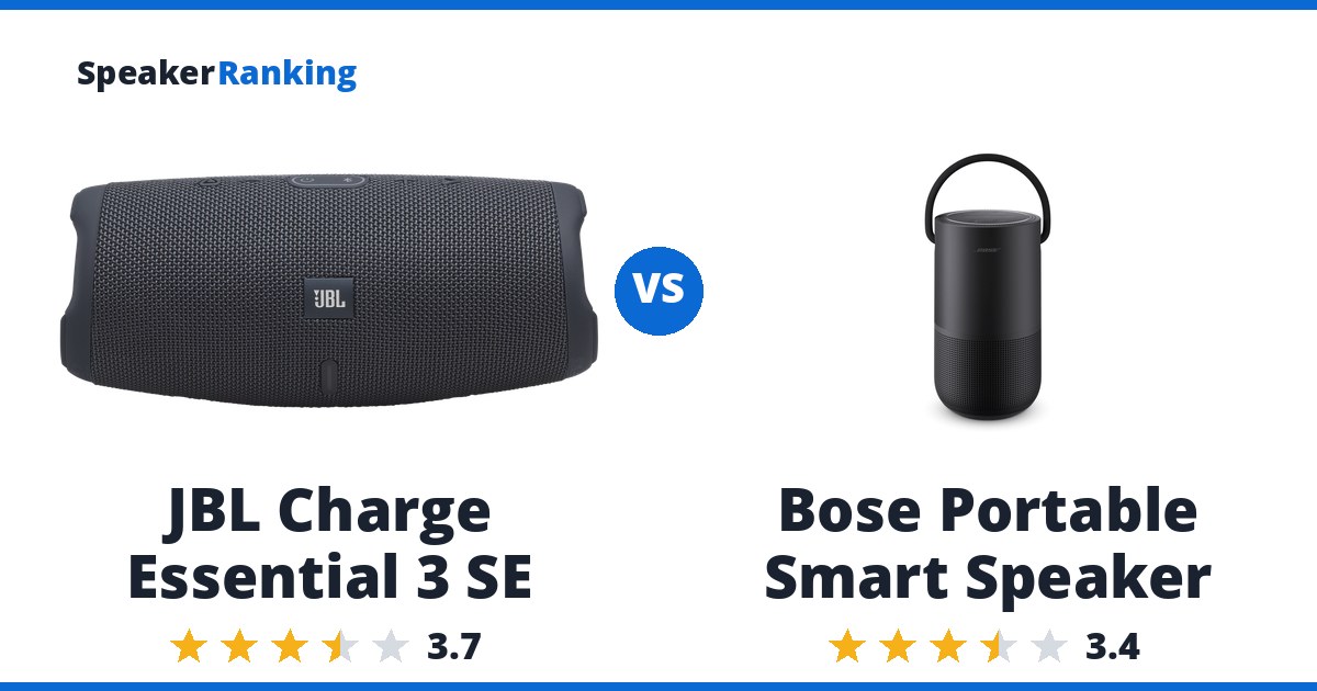 JBL Charge Essential 3 SE vs Bose Portable Smart Speaker