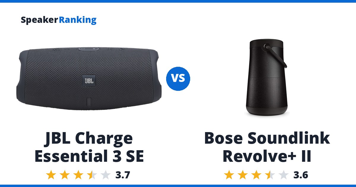 JBL Charge Essential 3 SE vs Bose Soundlink Revolve+ II