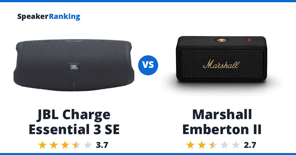 JBL Charge Essential 3 SE vs Marshall Emberton II