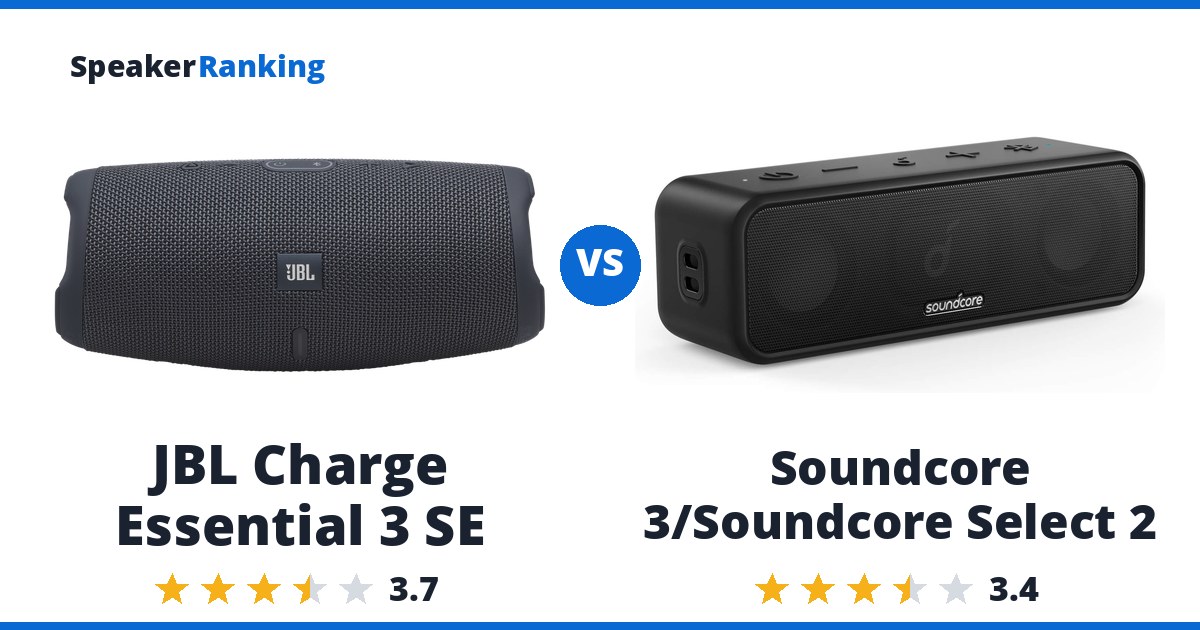 JBL Charge Essential 3 SE vs Soundcore 3/Soundcore Select 2