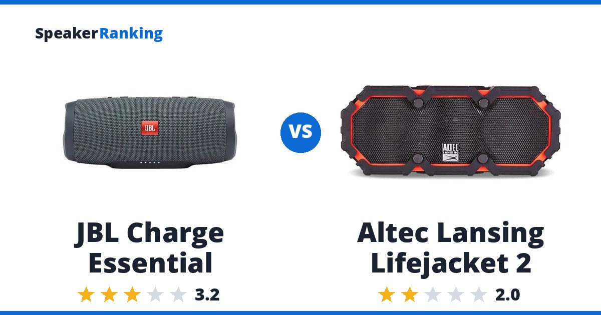 JBL Charge Essential vs Altec Lansing Lifejacket 2