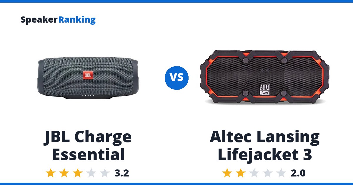 JBL Charge Essential vs Altec Lansing Lifejacket 3