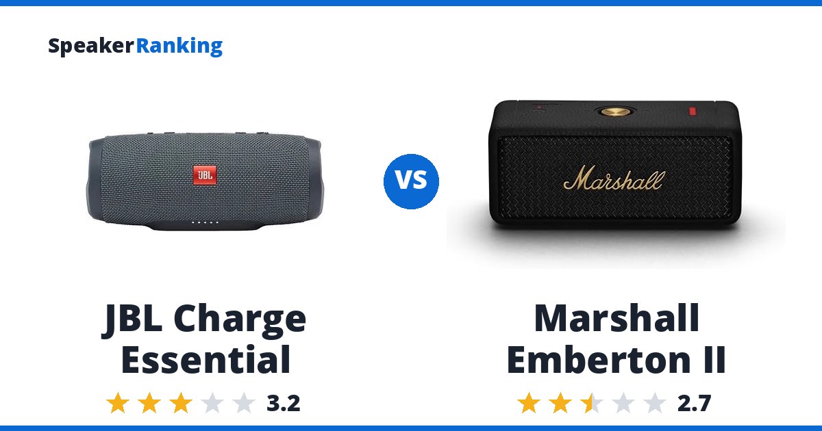 JBL Charge Essential vs Marshall Emberton II