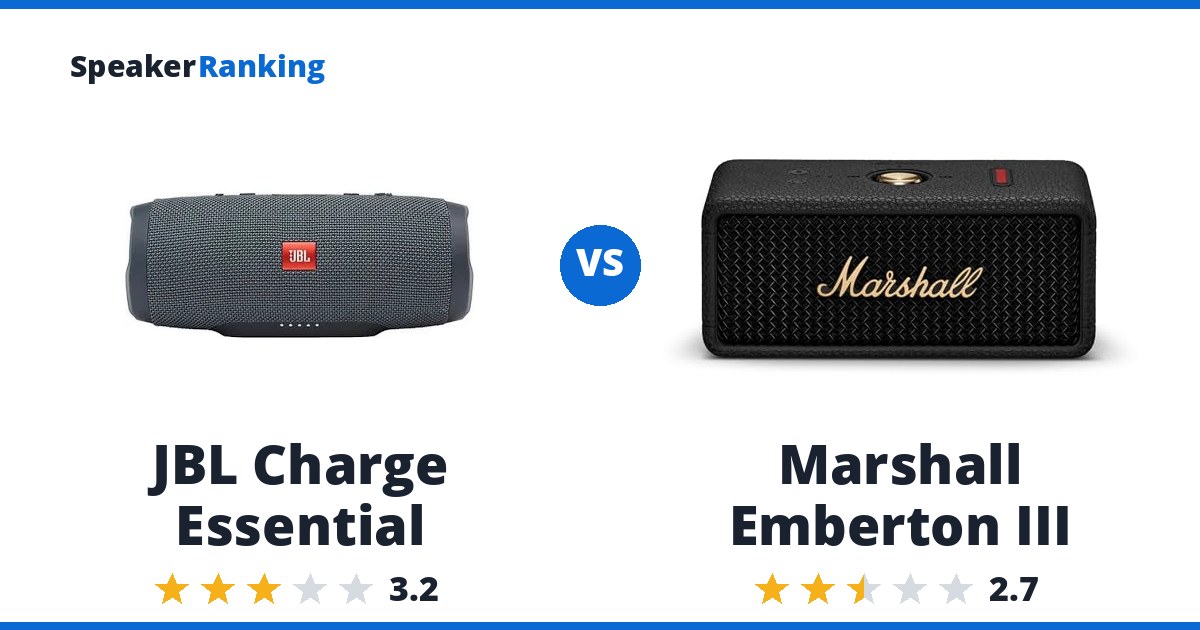 JBL Charge Essential vs Marshall Emberton III