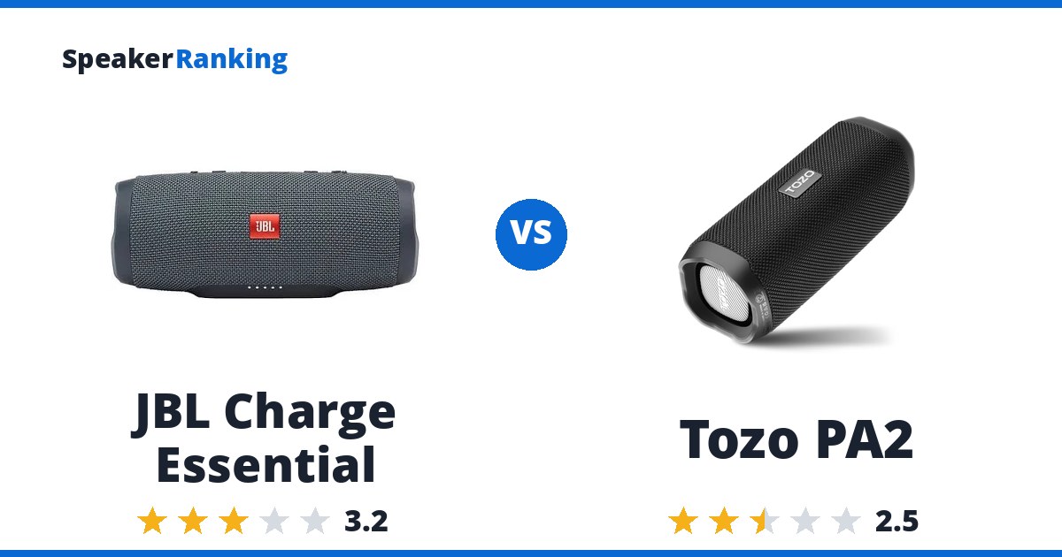 JBL Charge Essential vs Tozo PA2