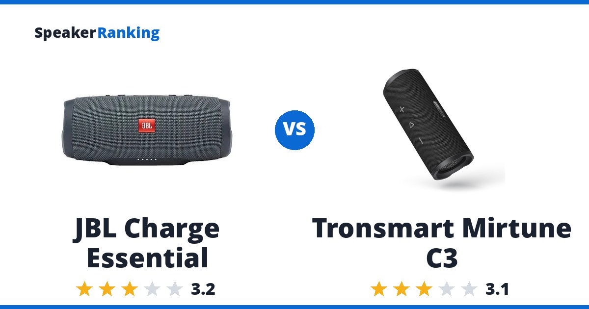JBL Charge Essential vs Tronsmart Mirtune C3