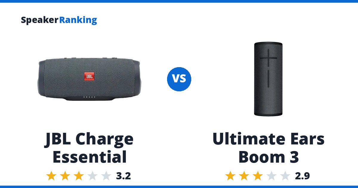 JBL Charge Essential vs Ultimate Ears Boom 3