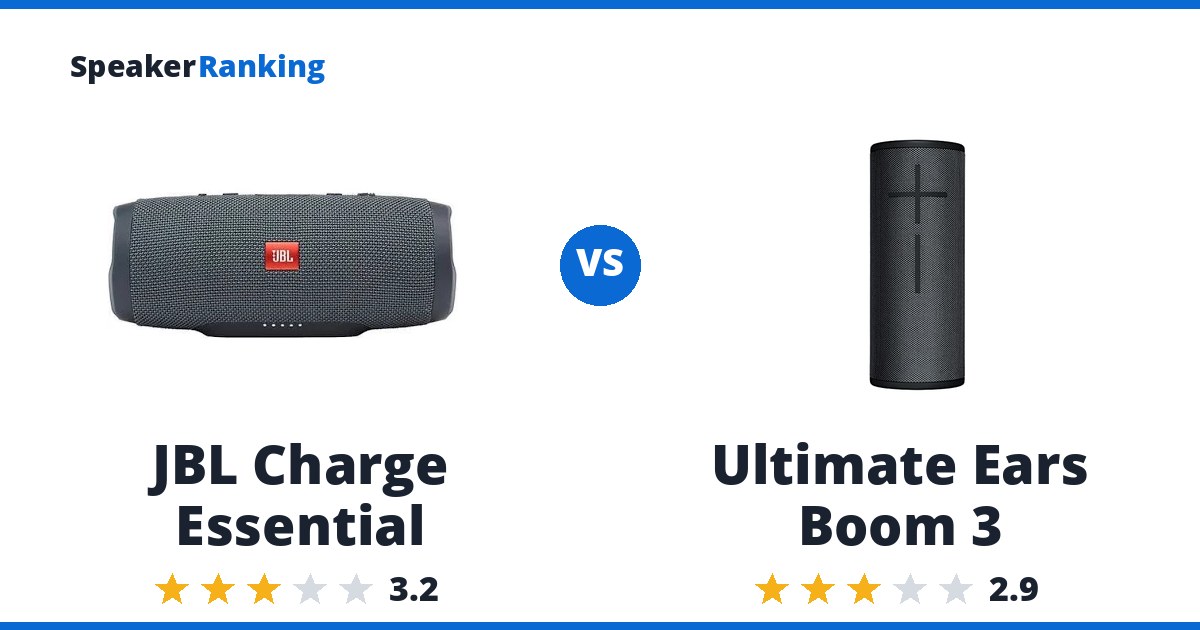 JBL Charge Essential vs Ultimate Ears Boom 3