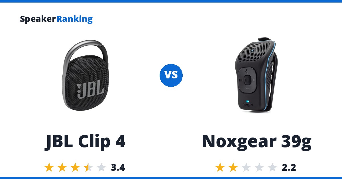 JBL Clip 4 vs Noxgear 39g