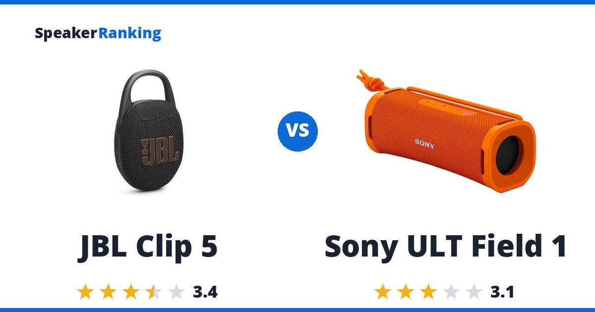 JBL Clip 5 vs Sony ULT Field 1