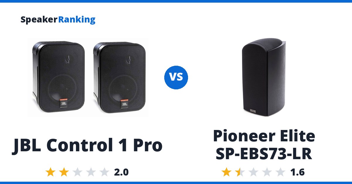 JBL Control 1 Pro vs Pioneer Elite SP-EBS73-LR