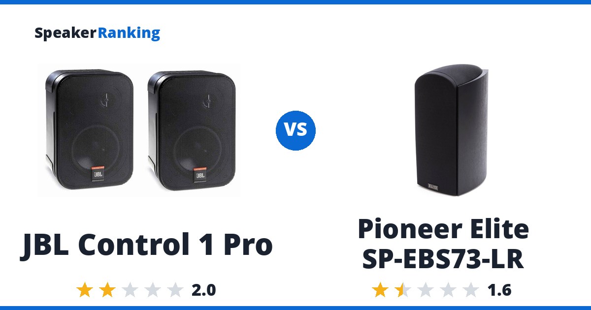 JBL Control 1 Pro vs Pioneer Elite SP-EBS73-LR
