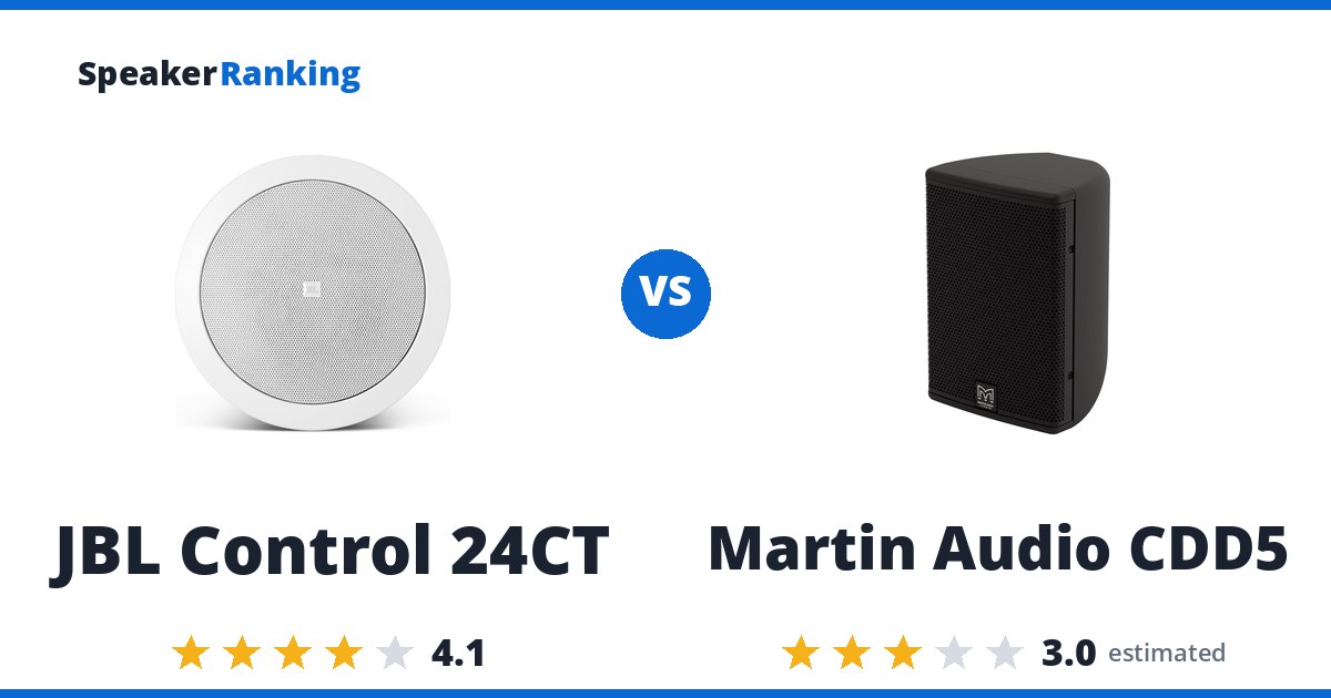 JBL Control 24CT vs Martin Audio CDD5