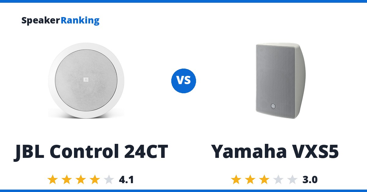 JBL Control 24CT vs Yamaha VXS5
