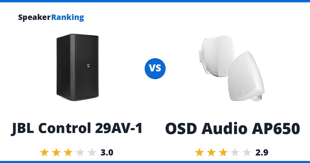 JBL Control 29AV-1 vs OSD Audio AP650