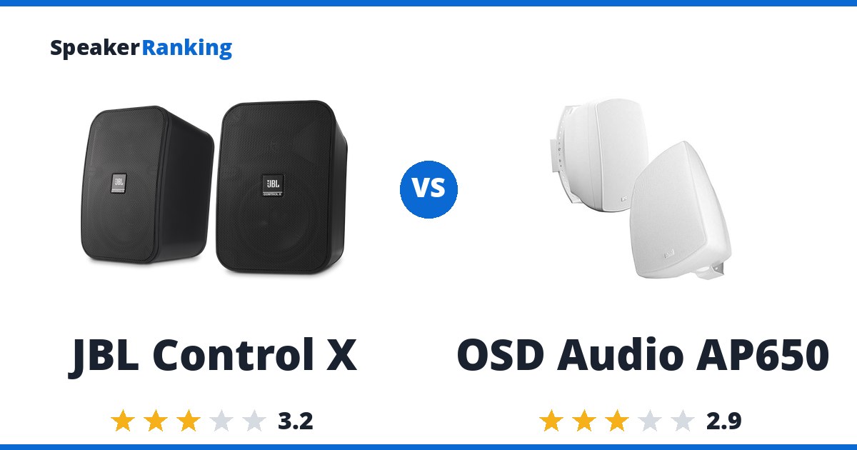 JBL Control X vs OSD Audio AP650