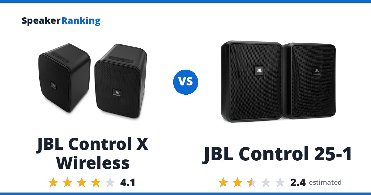 JBL Control X Wireless vs JBL Control 25-1