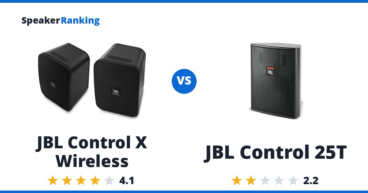 JBL Control X Wireless vs JBL Control 25T