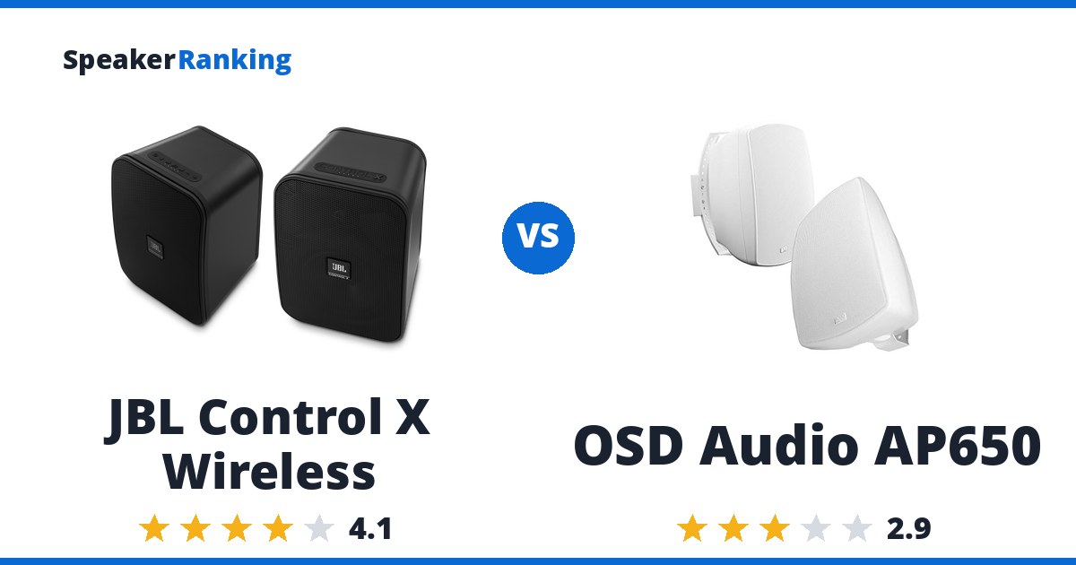 JBL Control X Wireless vs OSD Audio AP650