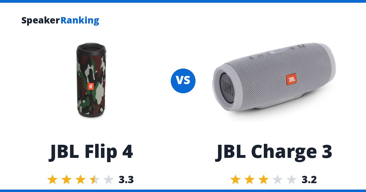 JBL Flip 4 vs JBL Charge 3