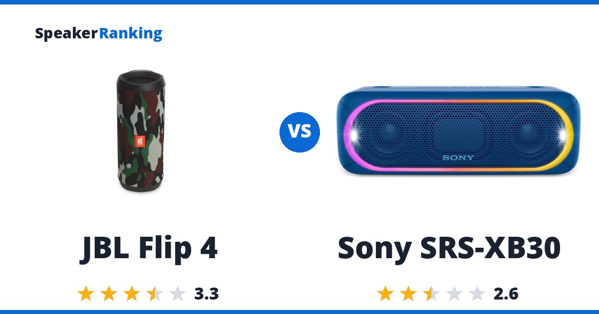 JBL Flip 4 vs Sony SRS-XB30