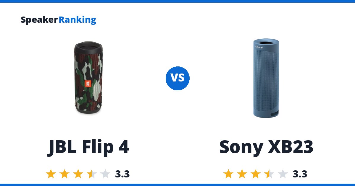 JBL Flip 4 vs Sony XB23