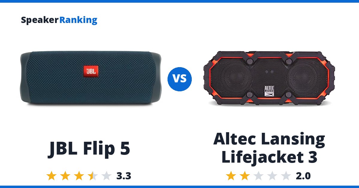 JBL Flip 5 vs Altec Lansing Lifejacket 3