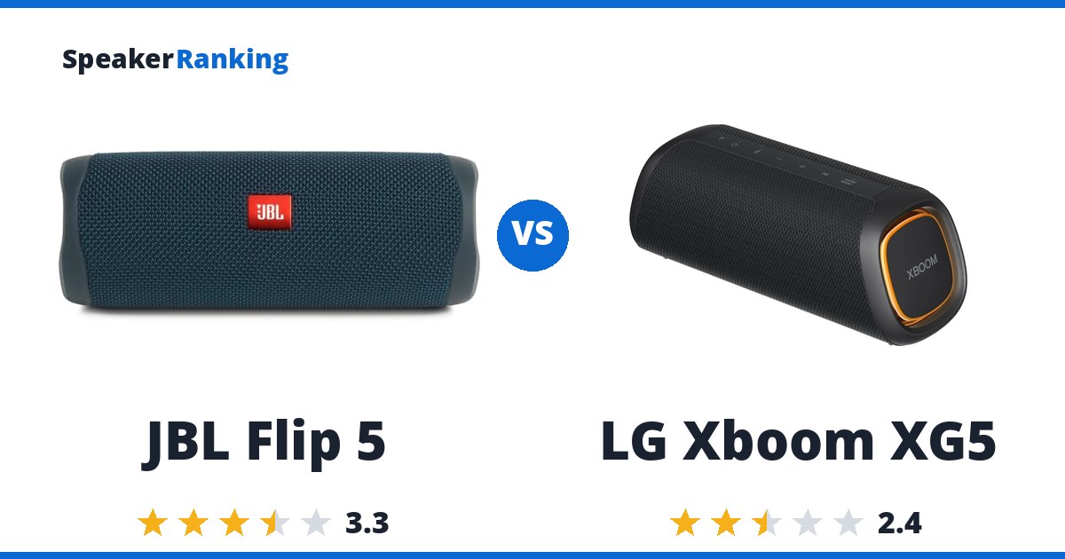 JBL Flip 5 vs LG Xboom XG5