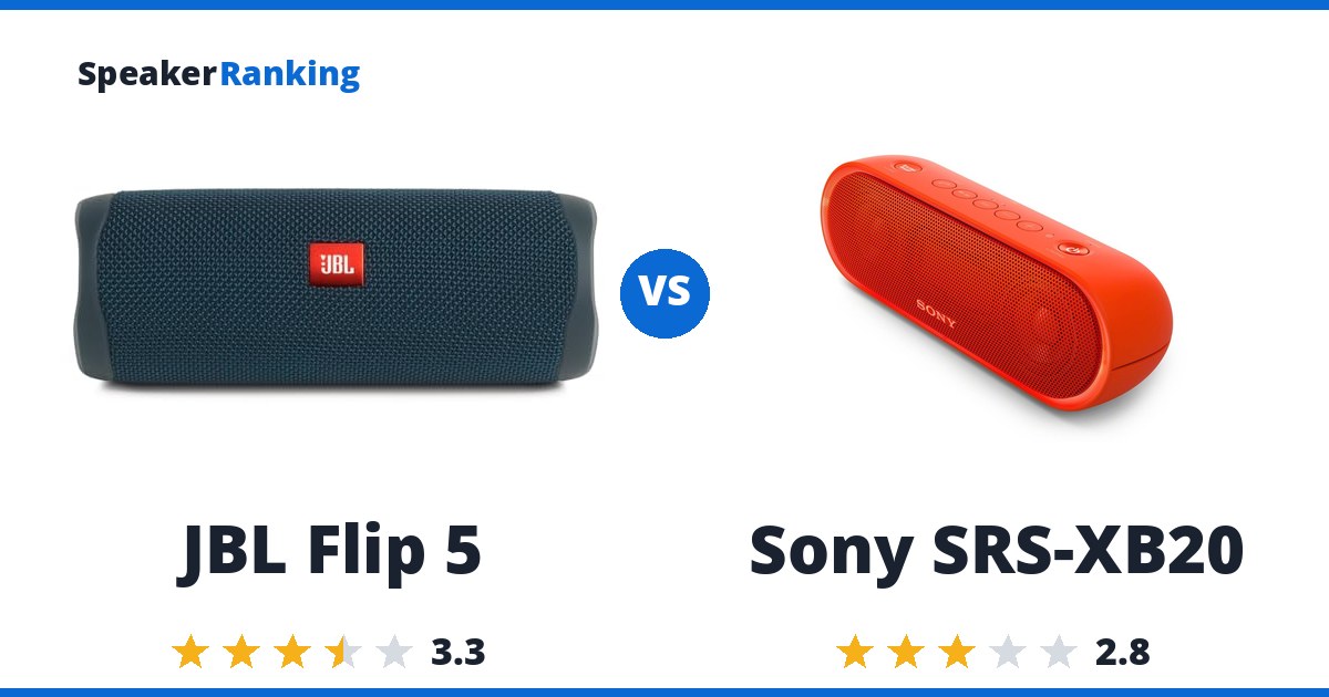 JBL Flip 5 vs Sony SRS-XB20
