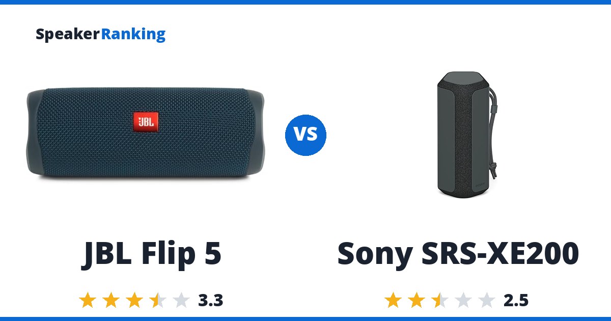 JBL Flip 5 vs Sony SRS-XE200