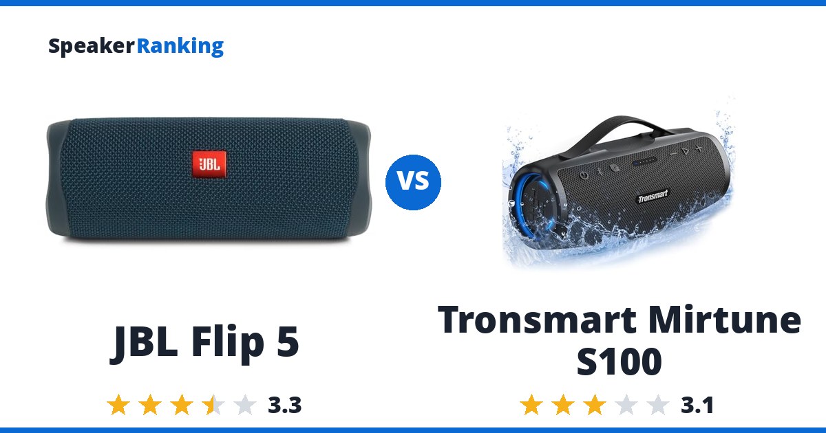 JBL Flip 5 vs Tronsmart Mirtune S100