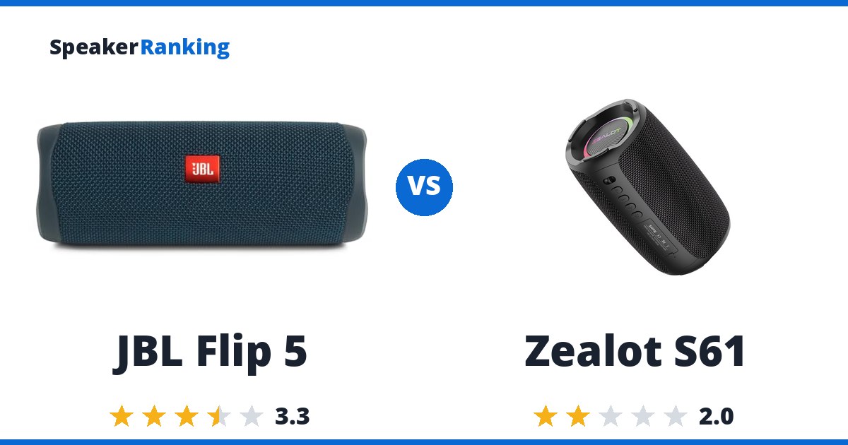 JBL Flip 5 vs Zealot S61