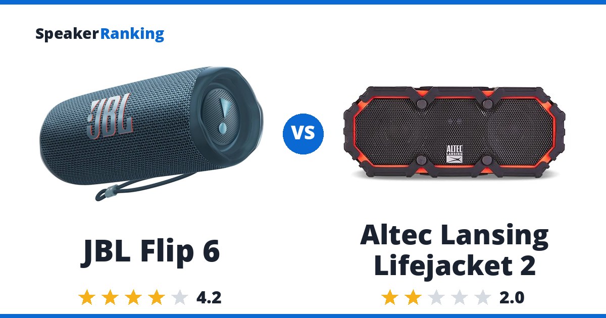 JBL Flip 6 vs Altec Lansing Lifejacket 2