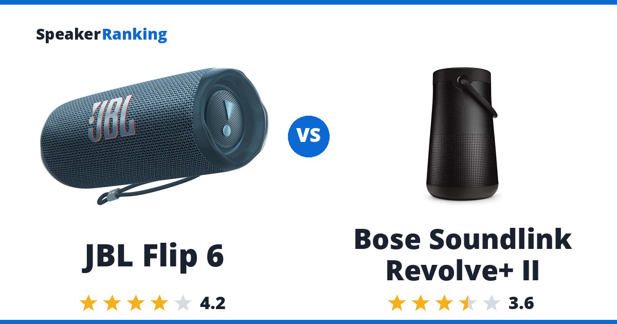 JBL Flip 6 vs Bose Soundlink Revolve+ II
