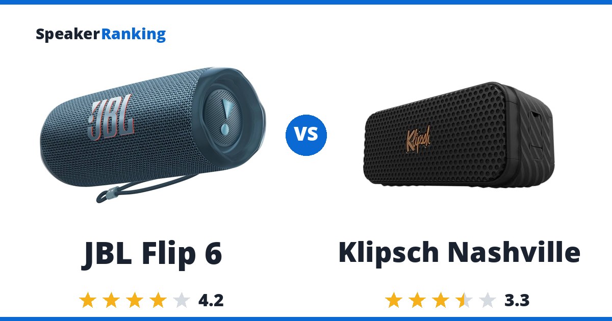 JBL Flip 6 vs Klipsch Nashville