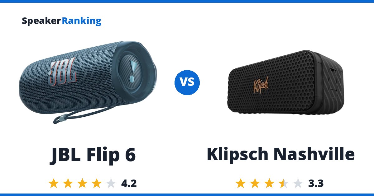 JBL Flip 6 vs Klipsch Nashville