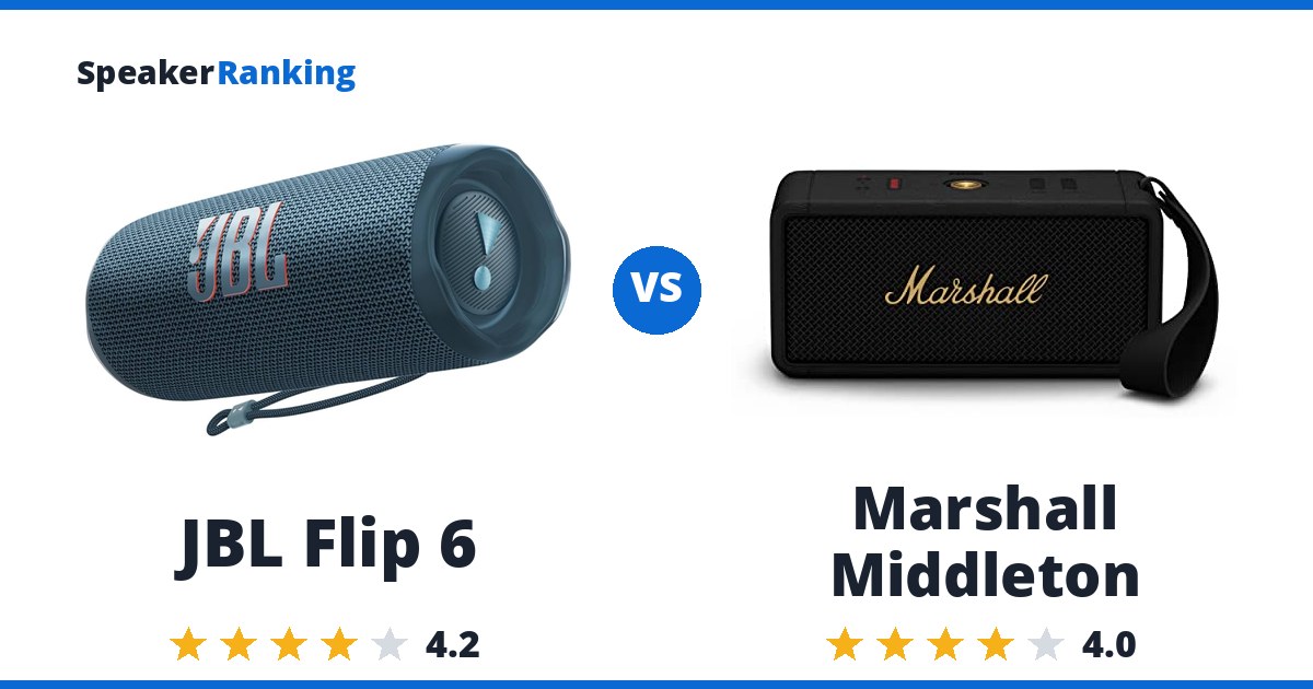 JBL Flip 6 vs Marshall Middleton