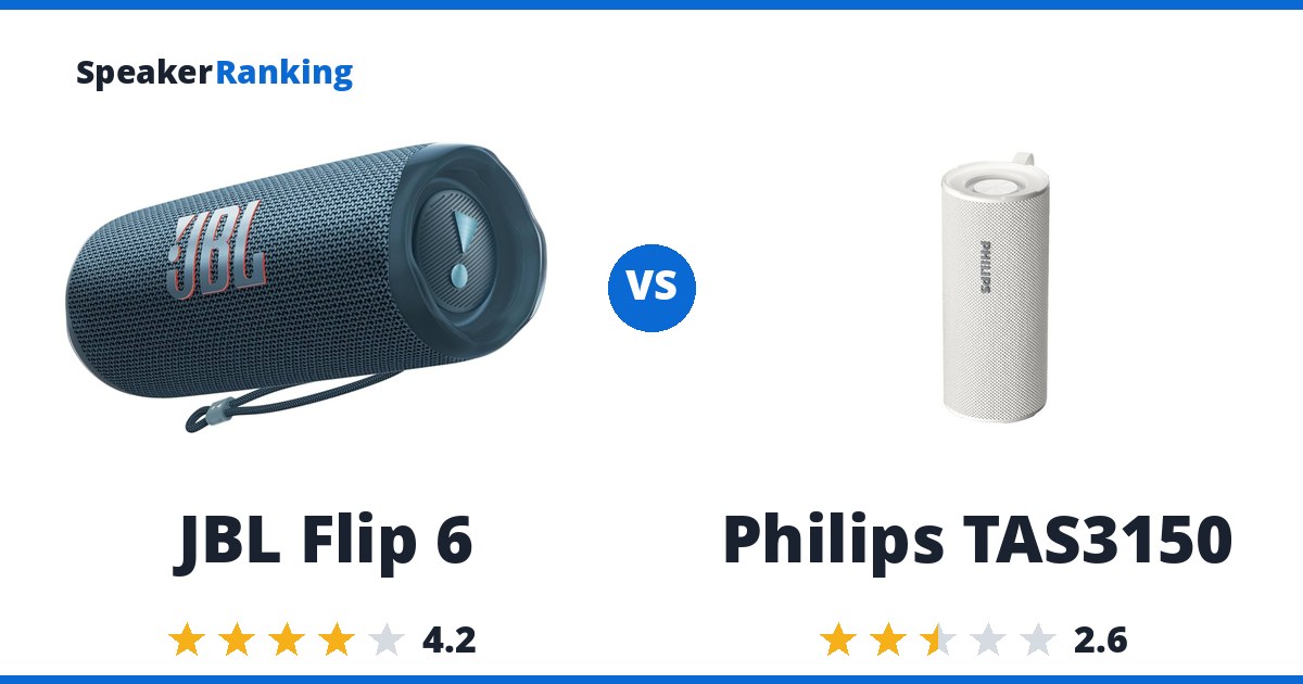 JBL Flip 6 vs Philips TAS3150