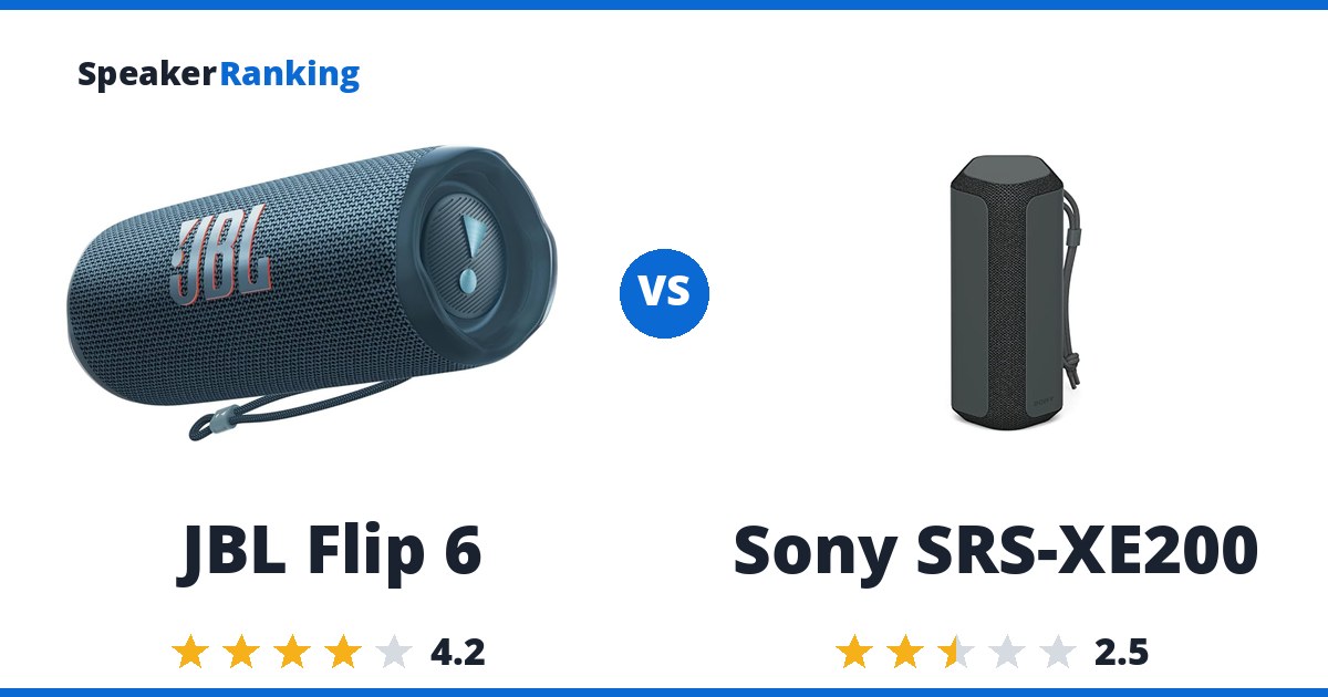 JBL Flip 6 vs Sony SRS-XE200
