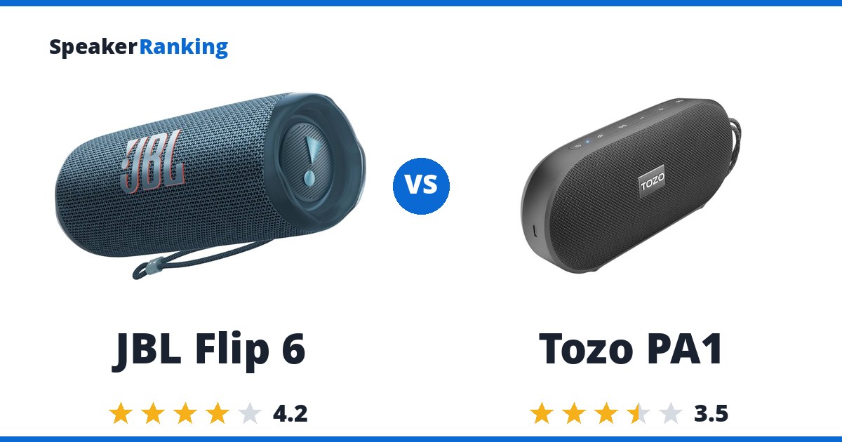 JBL Flip 6 vs Tozo PA1