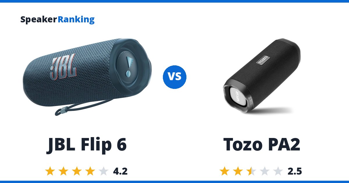 JBL Flip 6 vs Tozo PA2