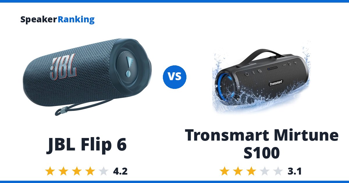 JBL Flip 6 vs Tronsmart Mirtune S100