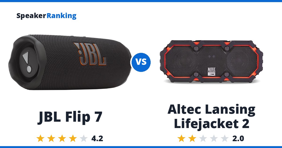 JBL Flip 7 vs Altec Lansing Lifejacket 2