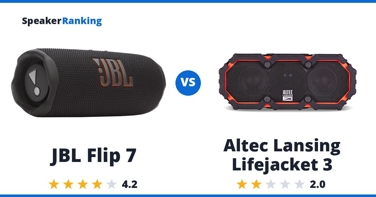 JBL Flip 7 vs Altec Lansing Lifejacket 3