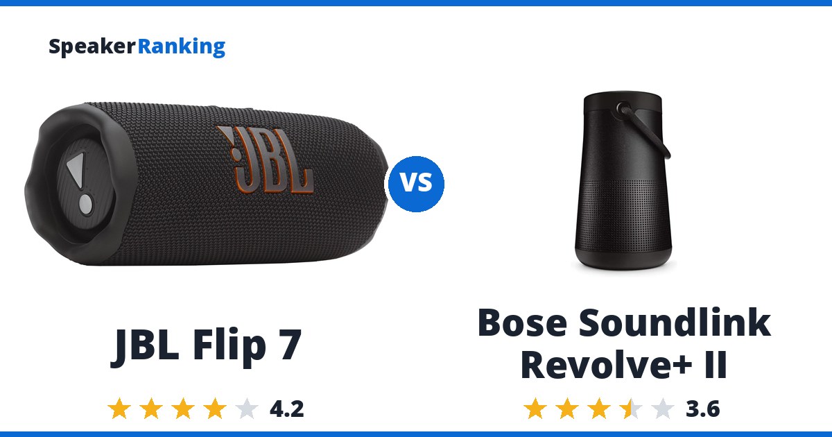 JBL Flip 7 vs Bose Soundlink Revolve+ II