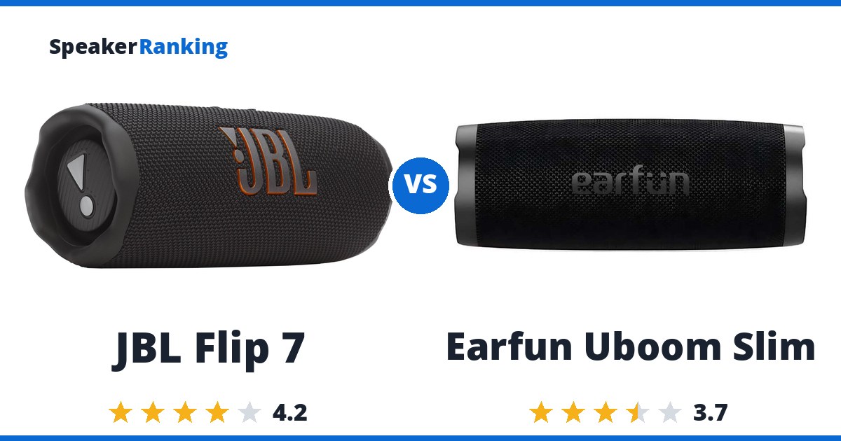 JBL Flip 7 vs Earfun Uboom Slim